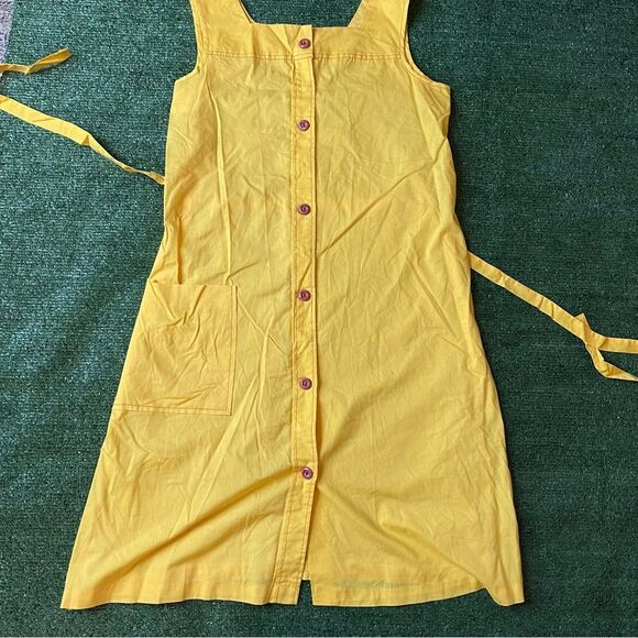 Vintage 60s/70s Sears Yellow Cotton Dress - Picture 3 of 13